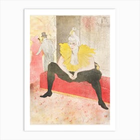 The Seated Clowness (Miss Cha U Kao), (1896), Henri de Toulouse-Lautrec Art Print