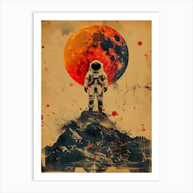 Beautiful Retro Astronaut 1 Art Print