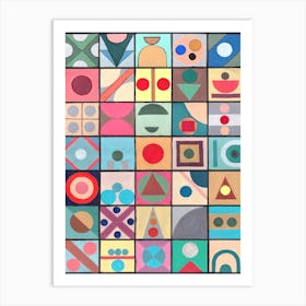 Abstract Squares Acrylic Wall Art Poster Represent Human Emotion Art Print Art Print