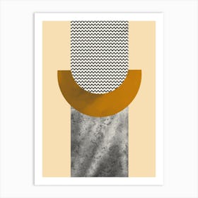 Marble With Geometrical Ring Art Print
