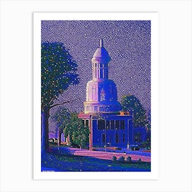 Meridian, City Us  Pointillism Art Print