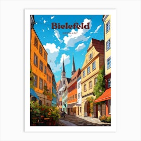 Bielefeld Germany Autumn Travel Art Illustration Art Print