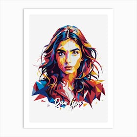 Dua Lipa 01 Portrait Music Icon Style WPAP Pop Art Art Print