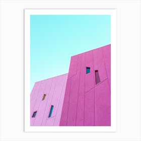 Saguaro Hotel Pink Building Walls In Palm Springs Art Print