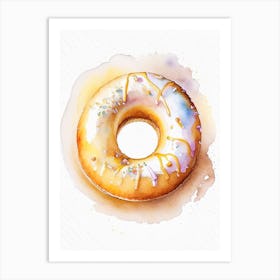 Buttermilk Donut Cute Neon 1 Art Print