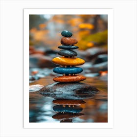 Zen Meditation Rocks Art Print