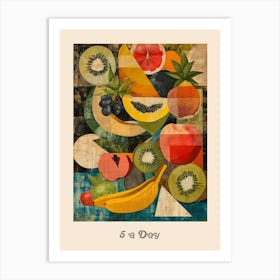 5 A Day Fruit Poster 1 Art Print