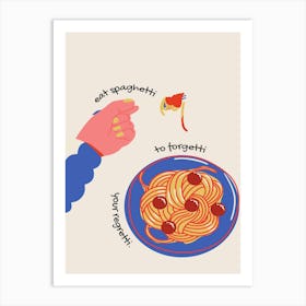 Spaghetti And Meatballs 2 Art Print