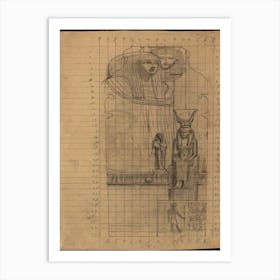 Draft For The Intercolumn Painting Egyptian Art II In The Kunsthistorisches Museum In Vienna, Gustav Klimt Art Print