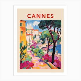 Cannes France 2 Fauvist Travel Poster Art Print