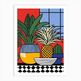 Pineapples In A Pot Art Print