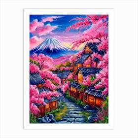 Cherry Blossoms In Japan Art Print