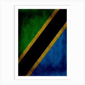 Tanzania Flag Texture Art Print