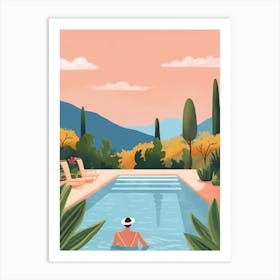 Lounging By The Pool 9 Art Print