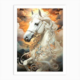 White Horse Art Print