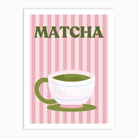 Matcha Pink & Green Poster Art Print