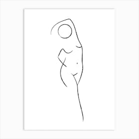 Standing Nude 1 Art Print
