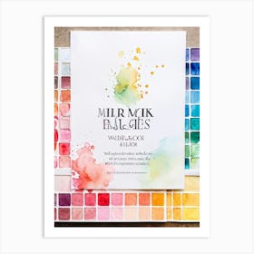 Watercolor Splashes Art Print