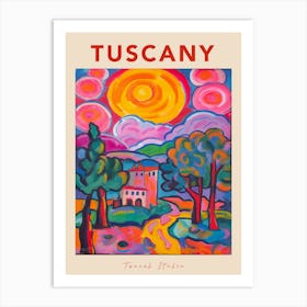 Tuscany Italia Travel Poster Art Print