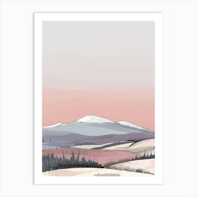 Mount Monadnock Usa Color Line Drawing (7) Art Print