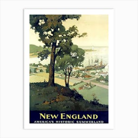 New England Coast, Usa Art Print
