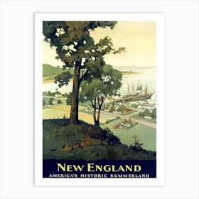 New England Coast Usa Art Print