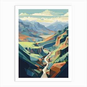 Grand Canyon   Geometric Vector Illustration 1 Art Print
