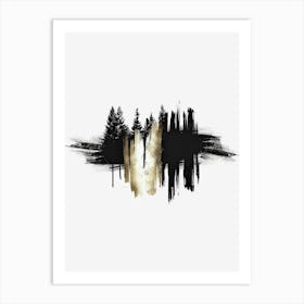 Trees In The Forest Canvas Art Art Print