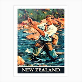 Fishing in New Zealand Art Print