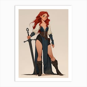 Ariel Longsword Art Print