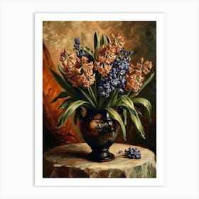 Baroque Floral Still Life Hyacinth 2 Art Print
