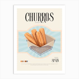 Retro Churros Art Print