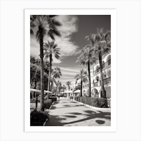 Marbella, Spain, Black And White Analogue Photography 4 Art Print