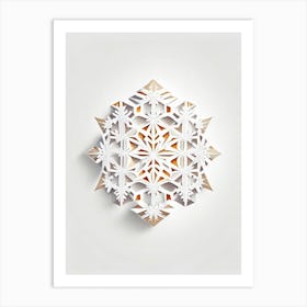 Hexagonal, Snowflakes, Marker Art 1 Art Print