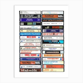 Jazz Music - Cassette Print Art Print