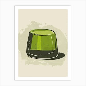 Lime Jelly Minimalist Line Illustration 2 Art Print