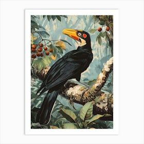 Horned Toucan Art Print