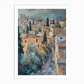 Kitsch Athens Illustration 2 Art Print