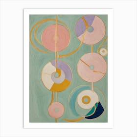 Abstract Pastel Circles Art Print