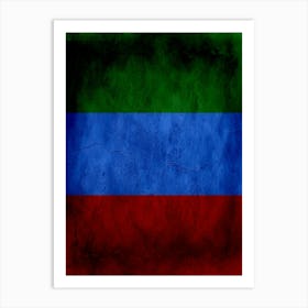 Dagestan Flag Texture Art Print