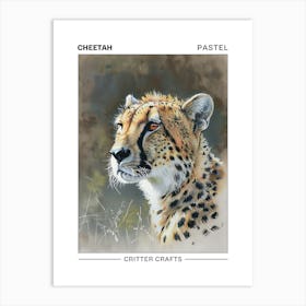 Cheetah Pastel Watercolour 1 Poster Póster