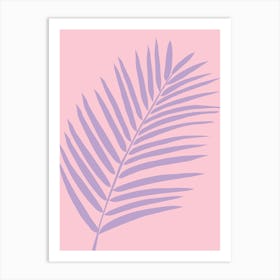 Palm Leaf Pink And Purple Art Print