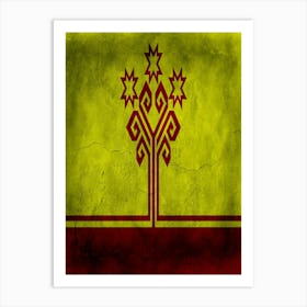 Chuvashia Flag Texture Art Print