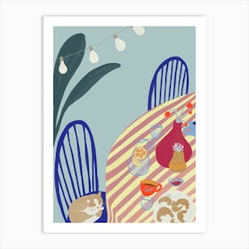 Outdoor Breakfast Art Print