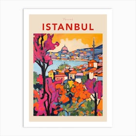 Istanbul Turkey 7 Fauvist Travel Poster Art Print