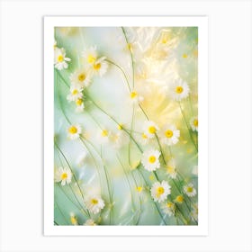Daisies On Water Background Art Print