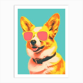 Corgi In Sunglasses 3 Art Print