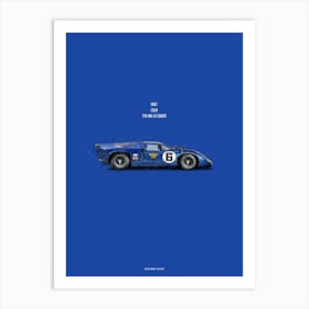 Cars in Colors, Lola T70 Art Print