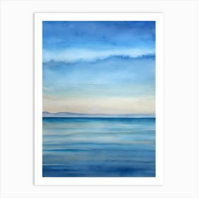 Seascape Watercolor Painting Art Print