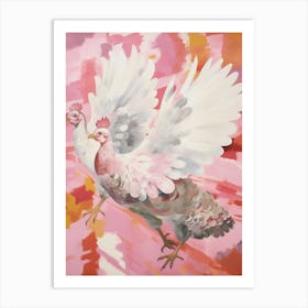 Pink Ethereal Bird Painting Turkey 2 Art Print